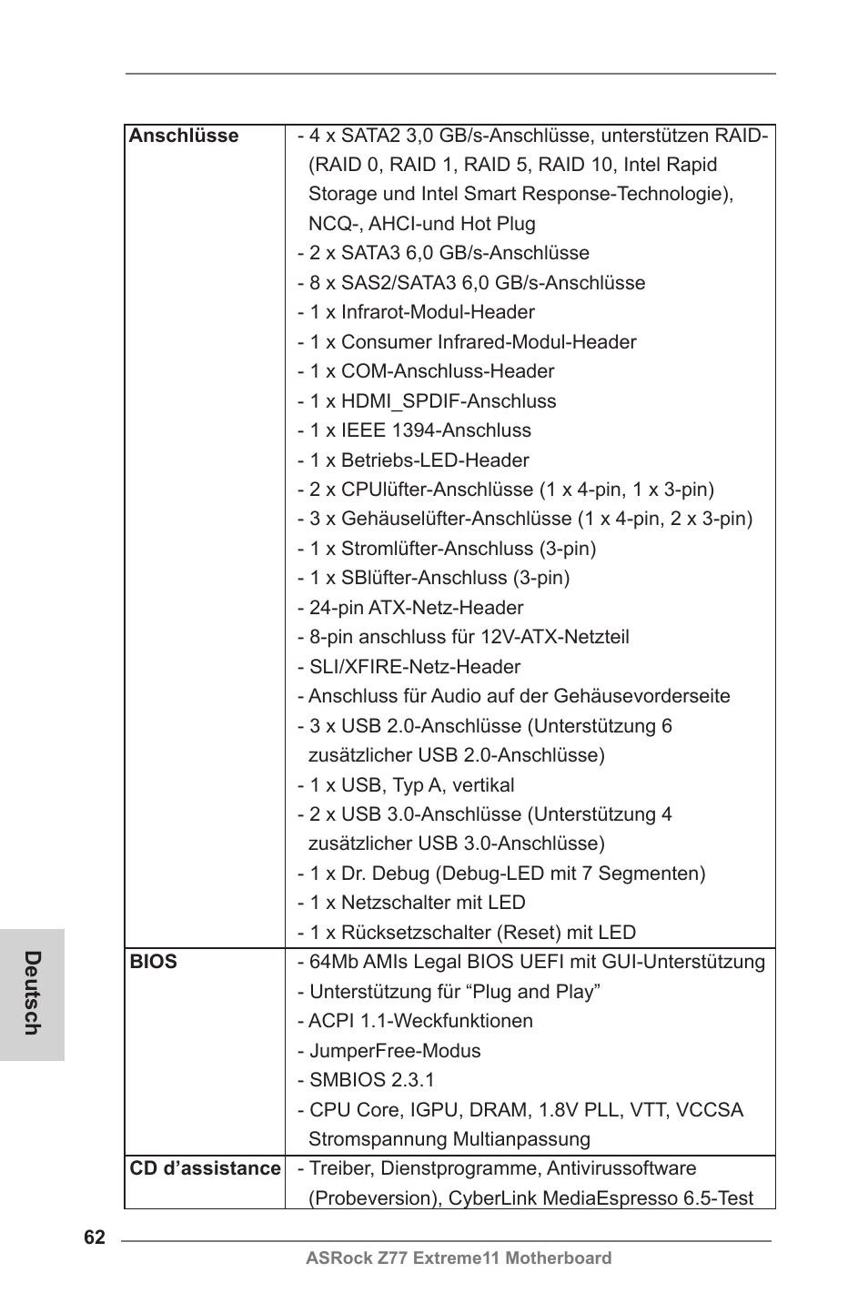 ASRock Z77 Extreme11 User Manual | Page 62 / 241