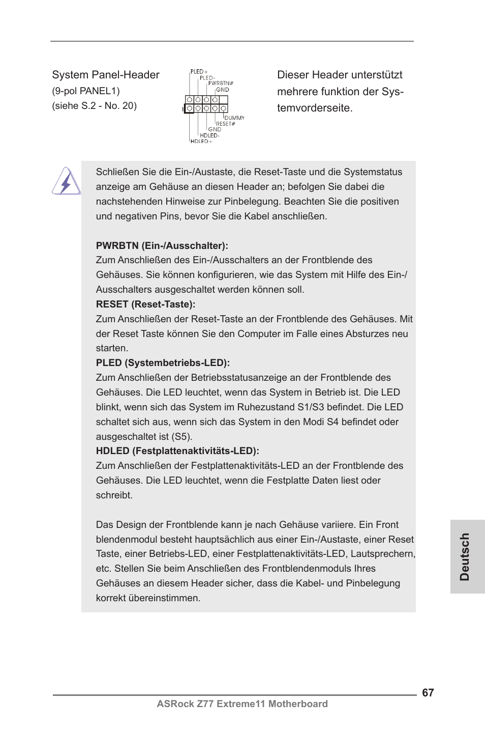 Françaisdeutsch | ASRock Z77 Extreme11 User Manual | Page 67 / 241