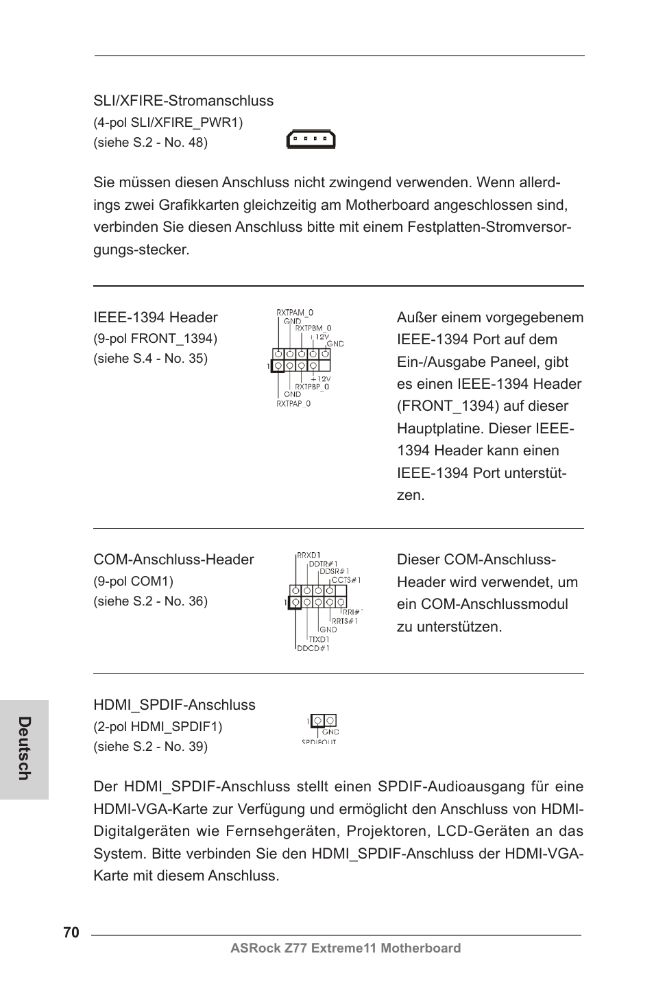 Deutsch | ASRock Z77 Extreme11 User Manual | Page 70 / 241