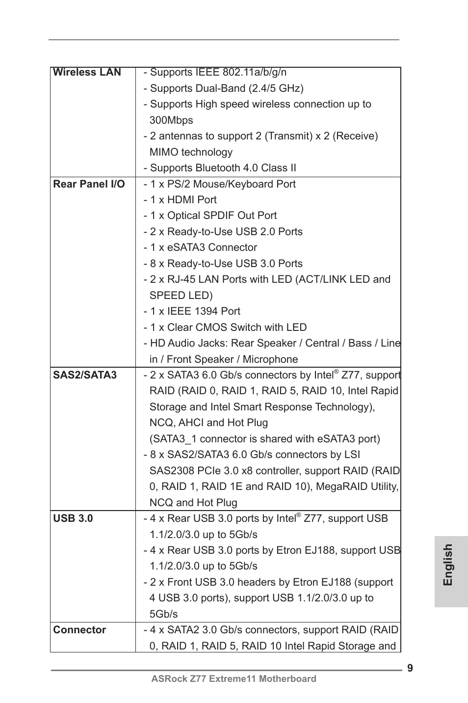 ASRock Z77 Extreme11 User Manual | Page 9 / 241