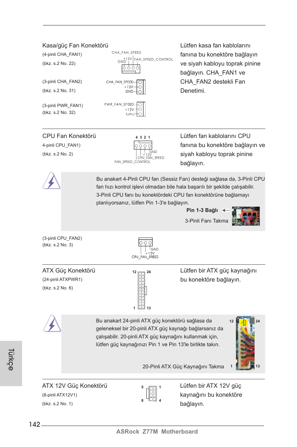 Türkçe | ASRock Z77M User Manual | Page 142 / 210