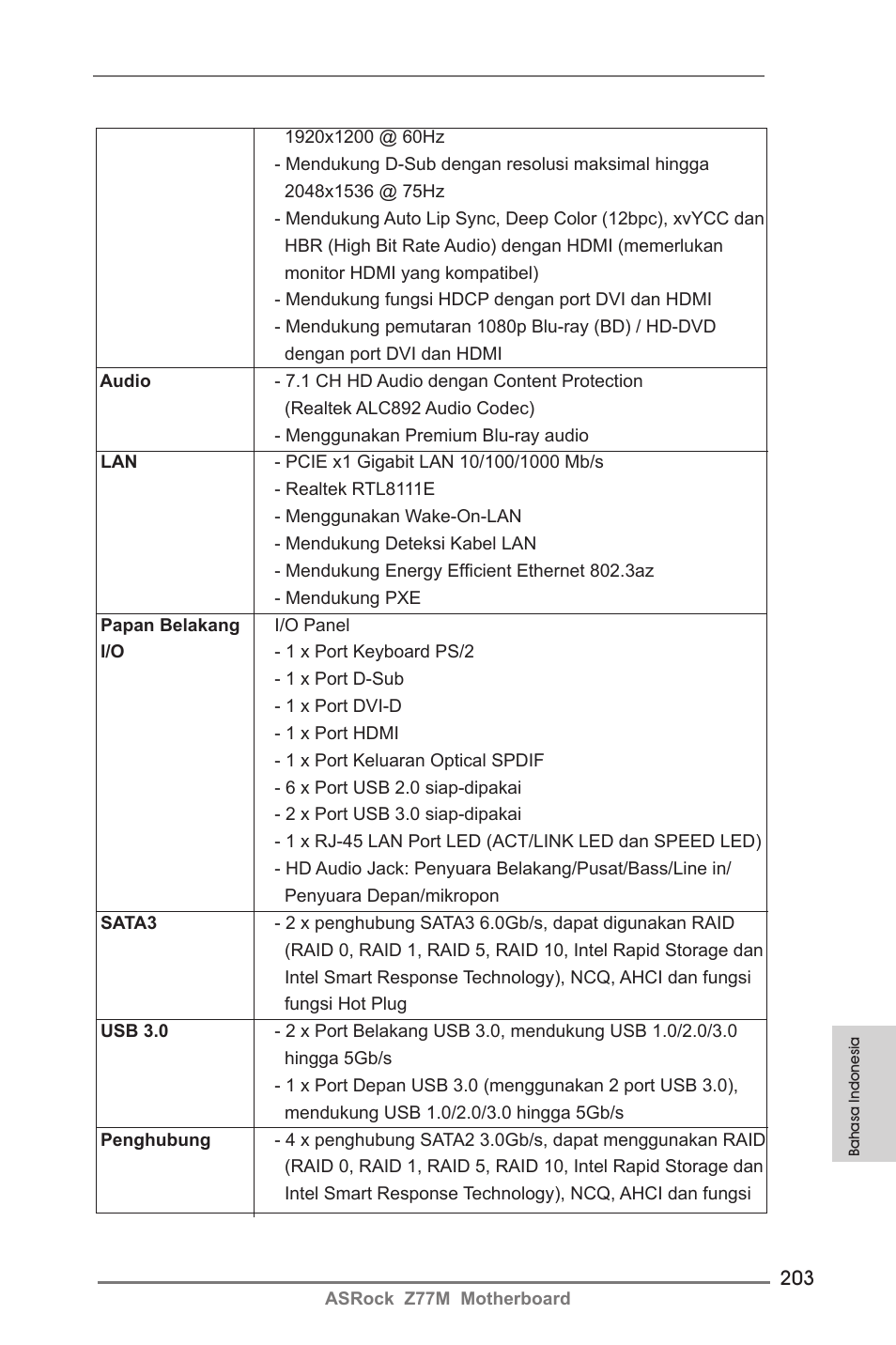 ASRock Z77M User Manual | Page 203 / 210