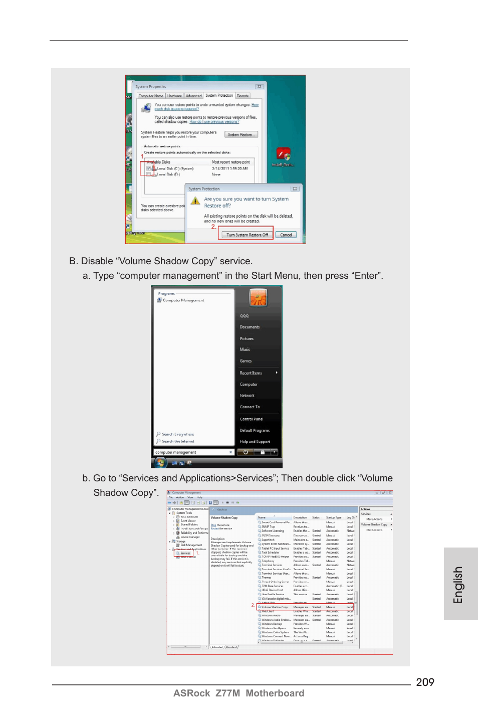 English | ASRock Z77M User Manual | Page 209 / 210