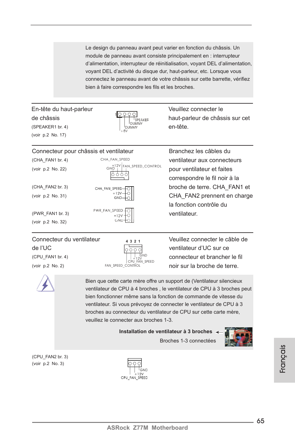 Français | ASRock Z77M User Manual | Page 65 / 210
