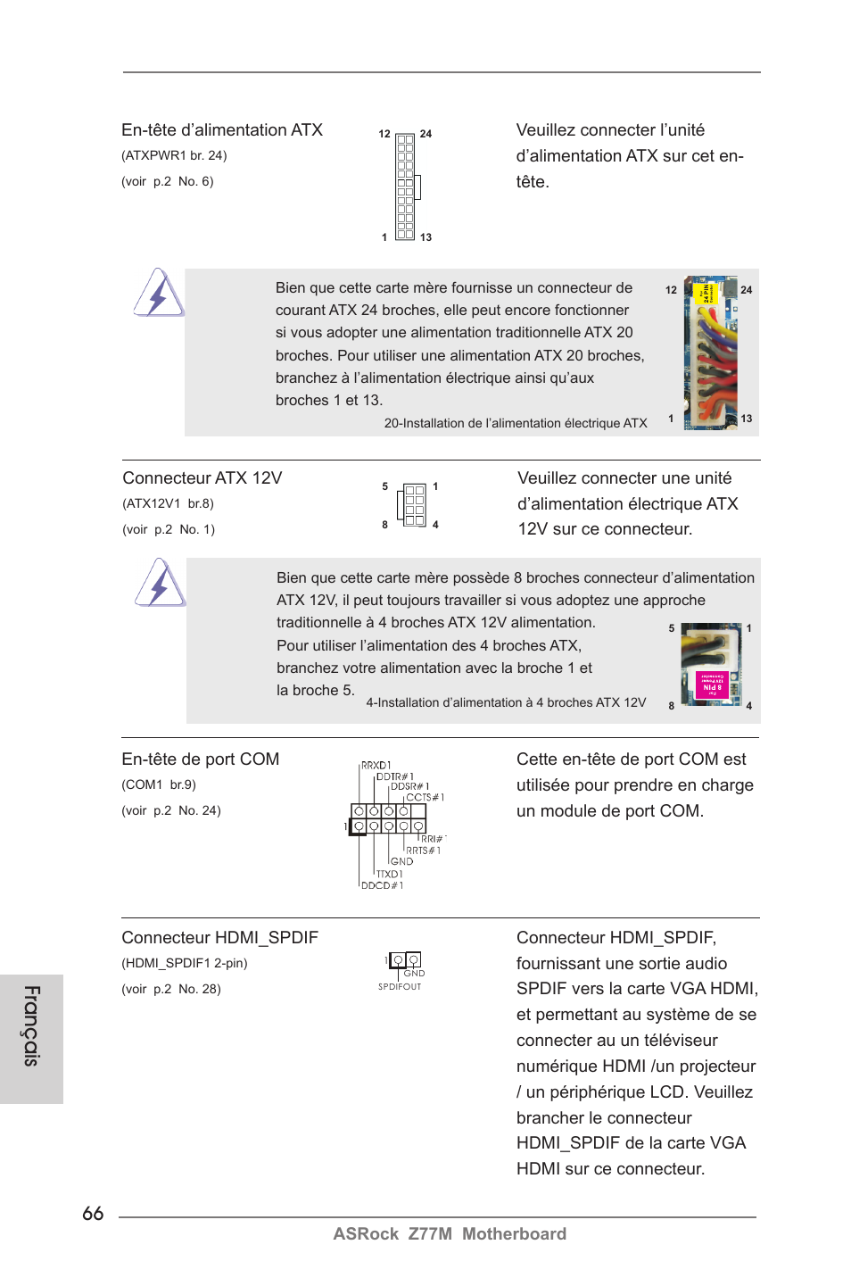 Français | ASRock Z77M User Manual | Page 66 / 210