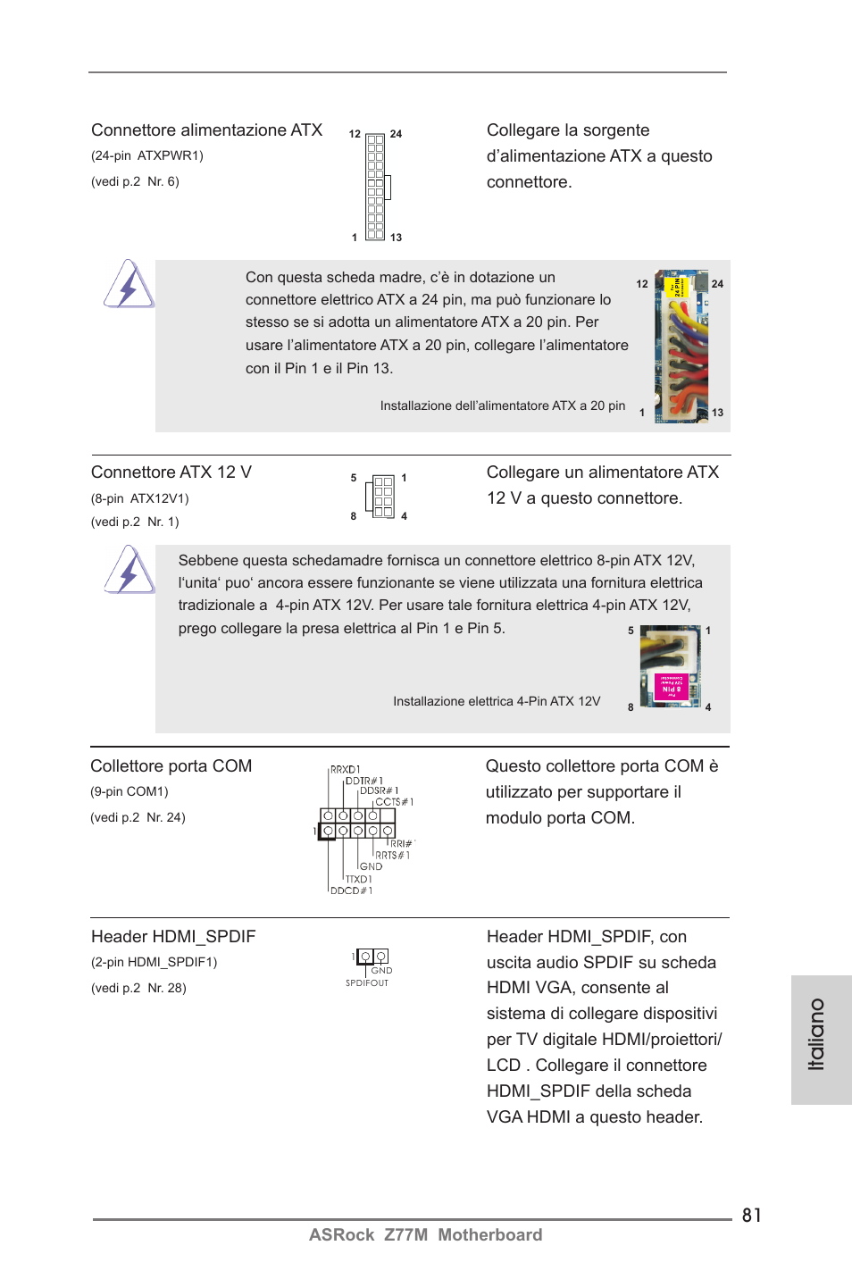 Italiano | ASRock Z77M User Manual | Page 81 / 210