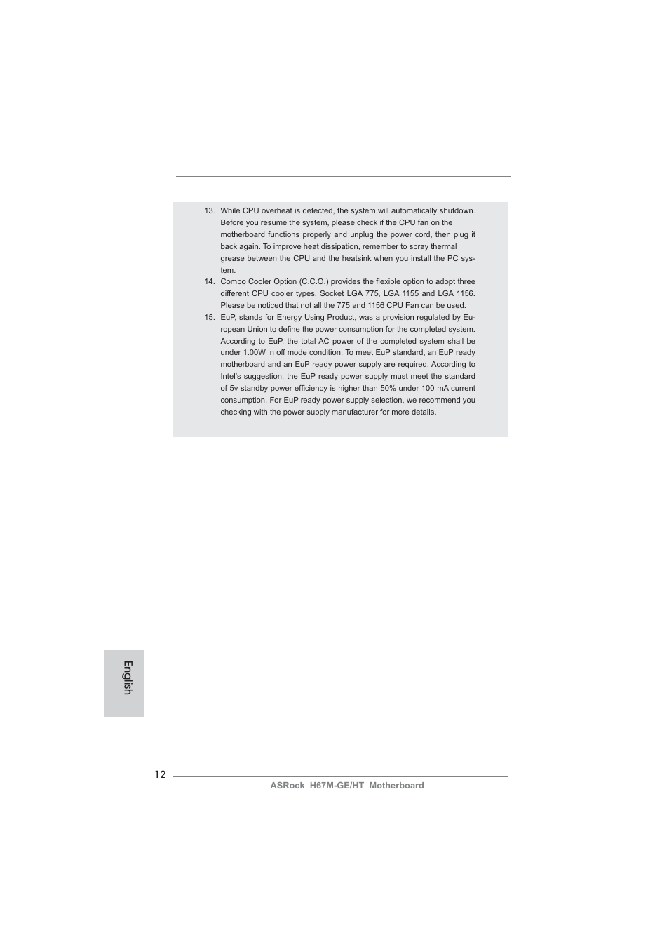 English | ASRock H67M-GE__HT User Manual | Page 12 / 271