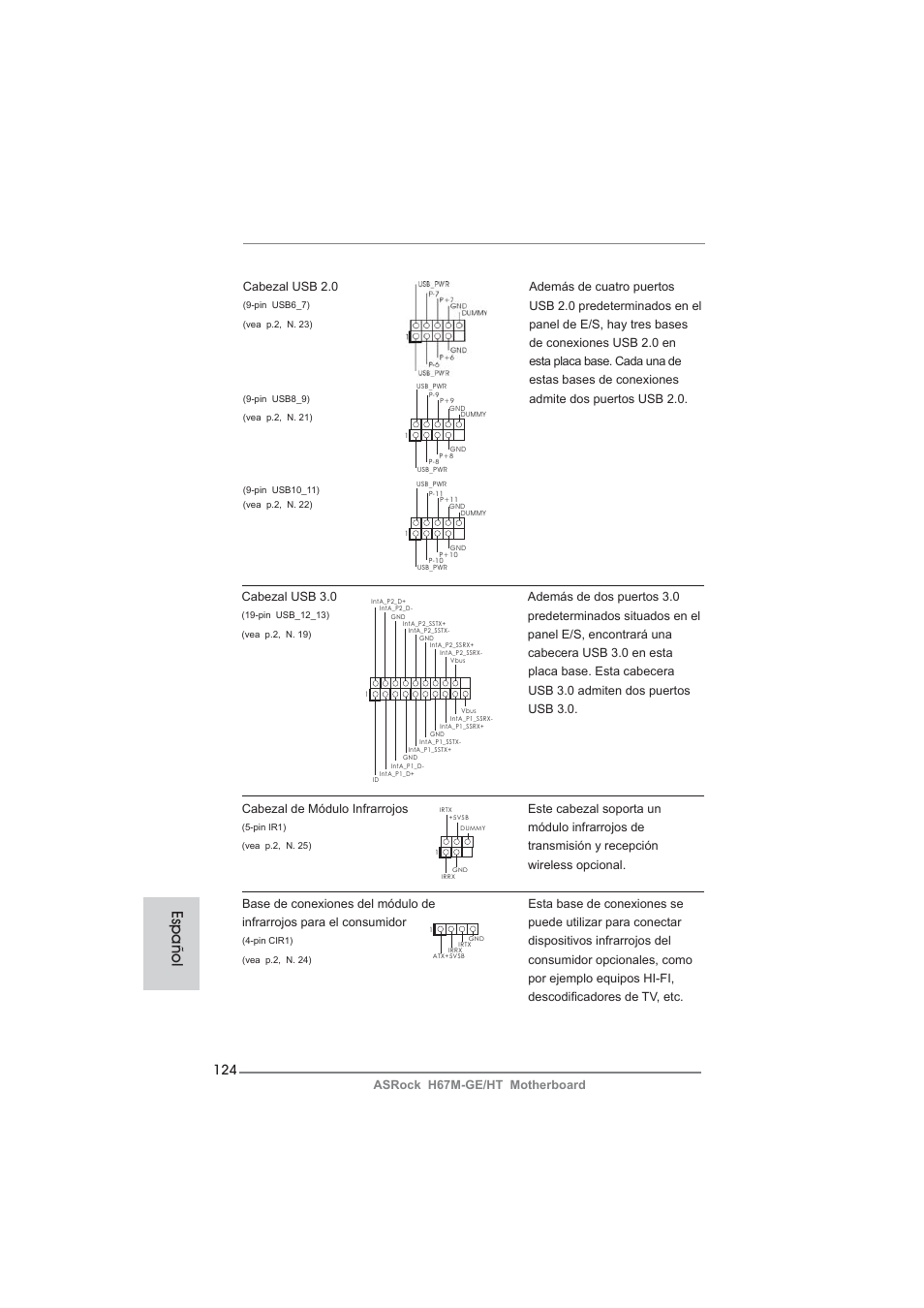 Español | ASRock H67M-GE__HT User Manual | Page 124 / 271