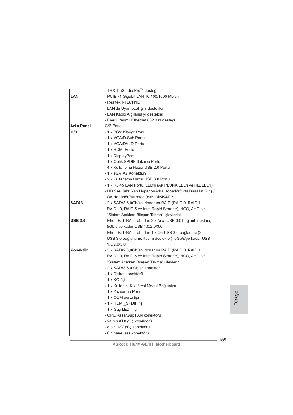 Türkçe | ASRock H67M-GE__HT User Manual | Page 159 / 271