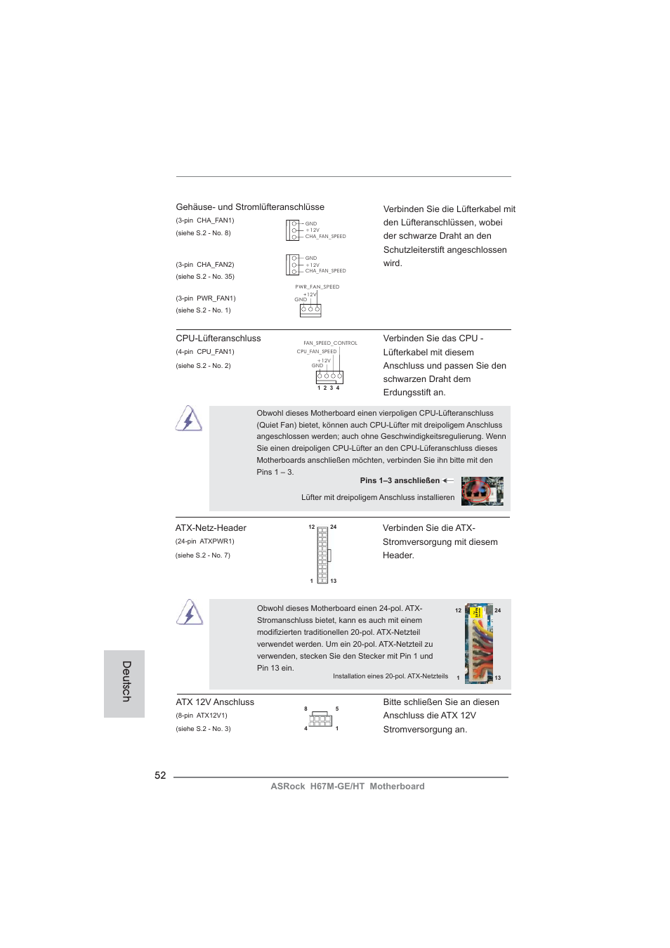 Deutsch | ASRock H67M-GE__HT User Manual | Page 52 / 271
