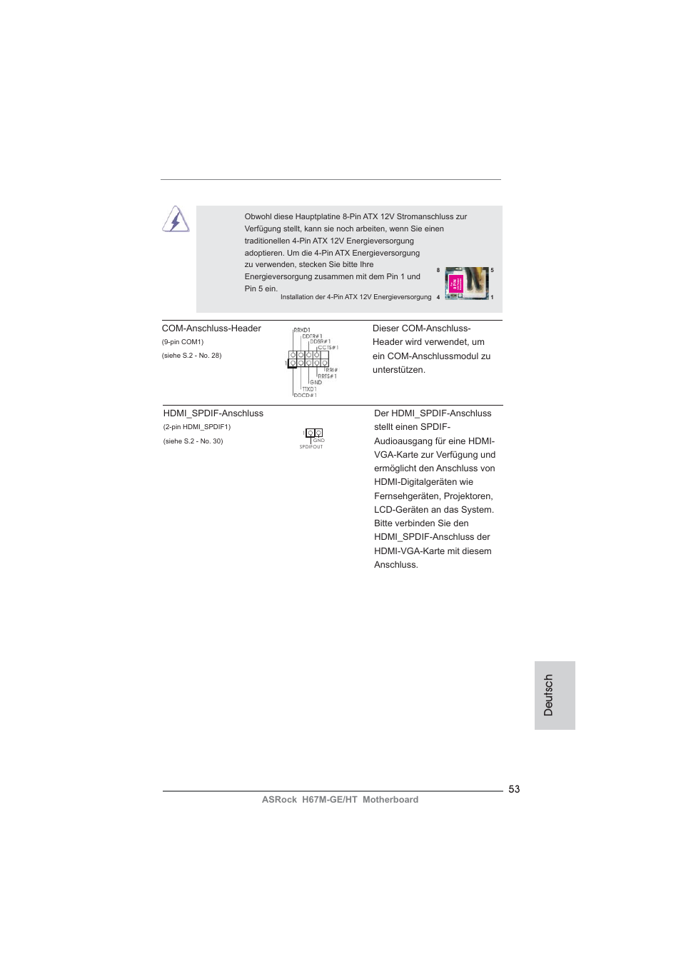 Deutsch | ASRock H67M-GE__HT User Manual | Page 53 / 271