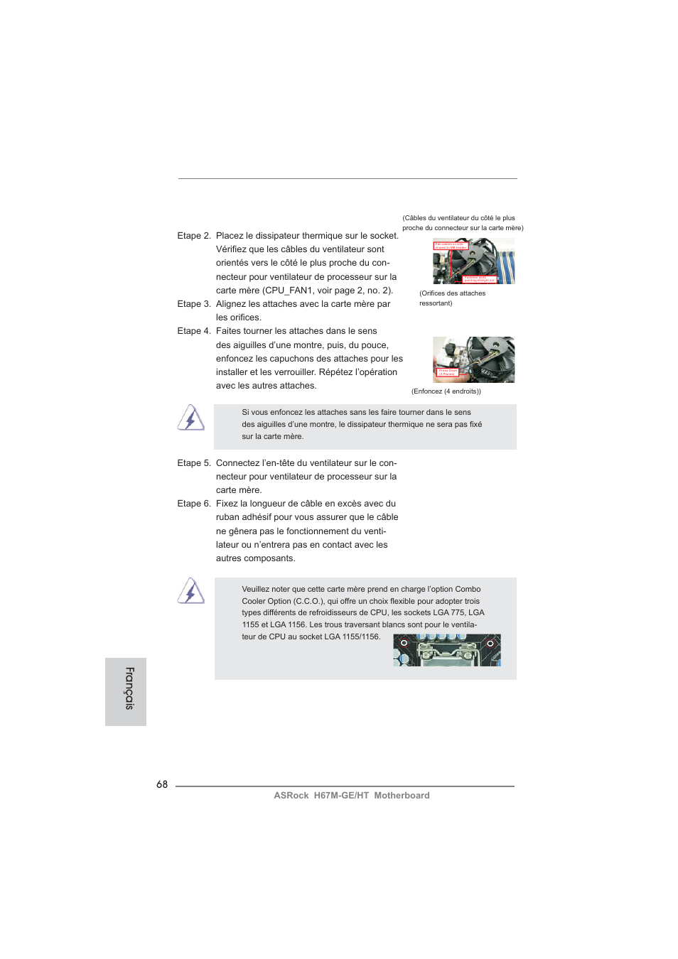 Français | ASRock H67M-GE__HT User Manual | Page 68 / 271