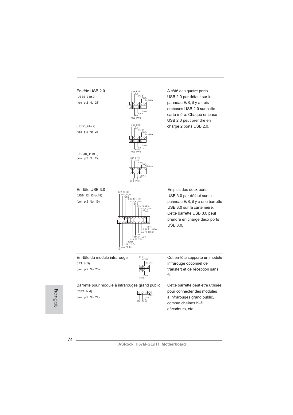 Français | ASRock H67M-GE__HT User Manual | Page 74 / 271