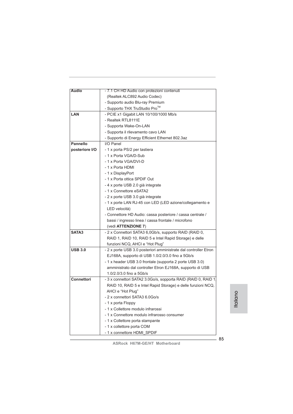 Italiano | ASRock H67M-GE__HT User Manual | Page 85 / 271