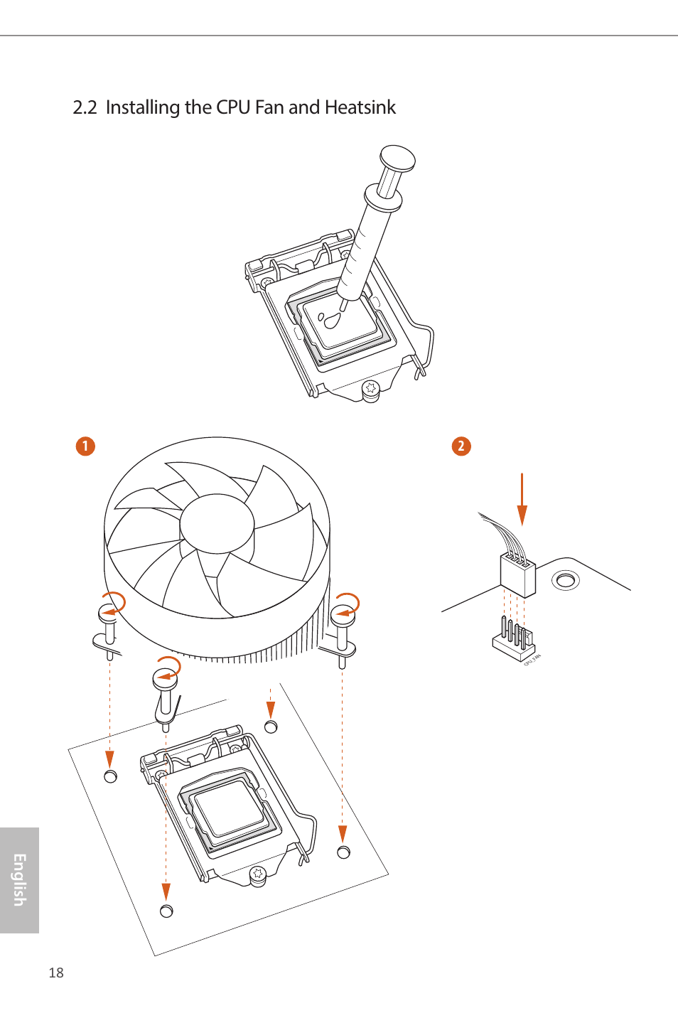 2 installing the cpu fan and heatsink, English | ASRock H81M User Manual | Page 20 / 163