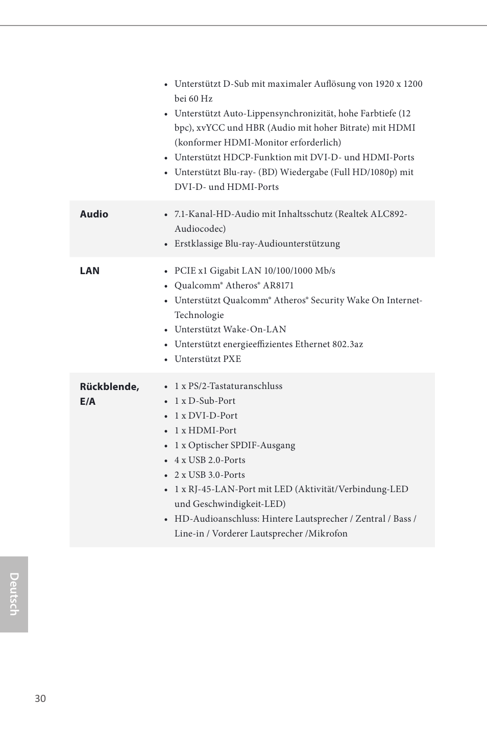 Deutsch | ASRock H81M User Manual | Page 32 / 163