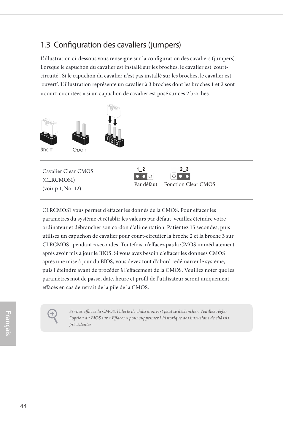 3 configuration des cavaliers (jumpers), Français | ASRock H81M User Manual | Page 46 / 163
