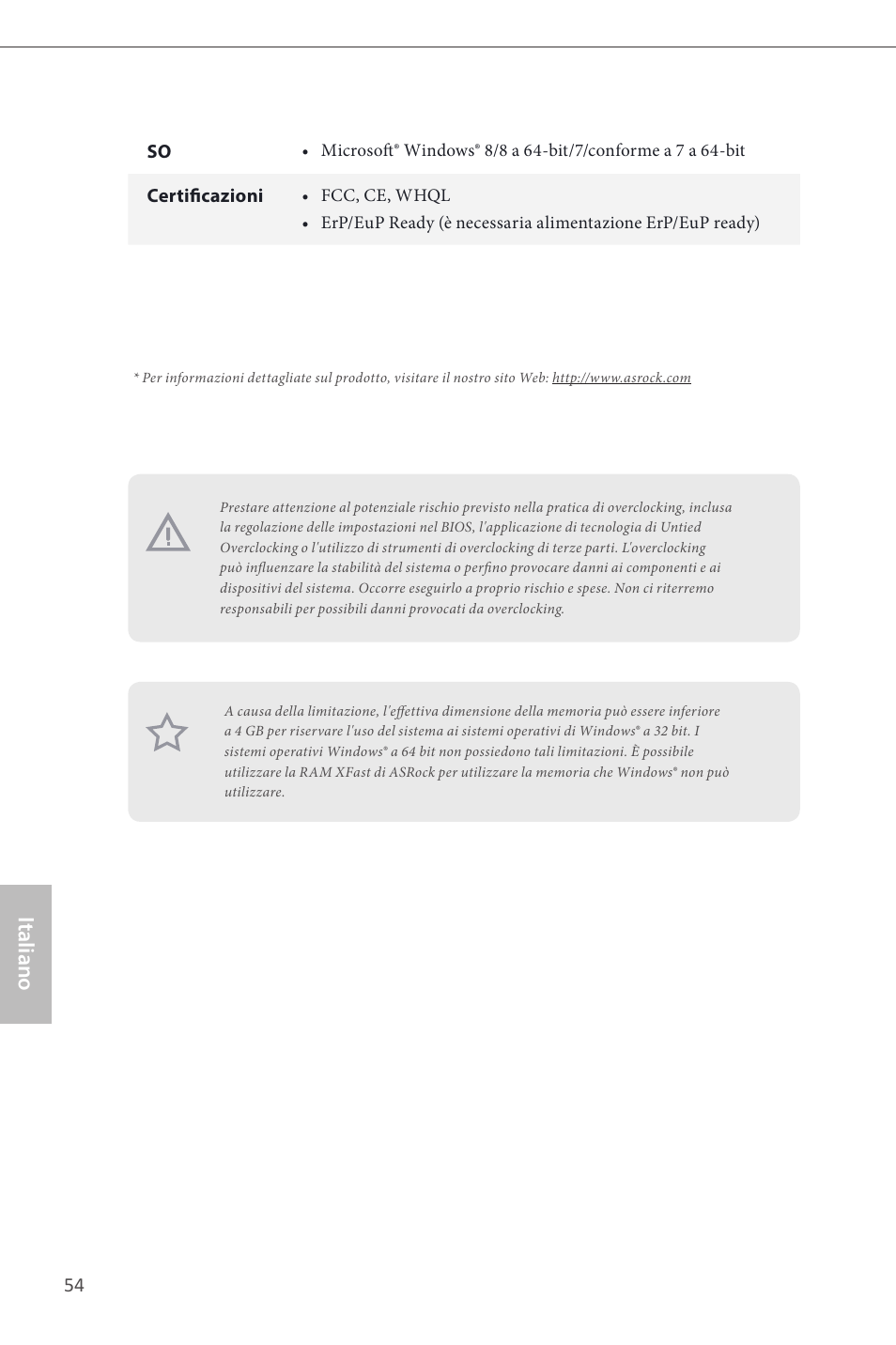 Italiano | ASRock H81M User Manual | Page 56 / 163