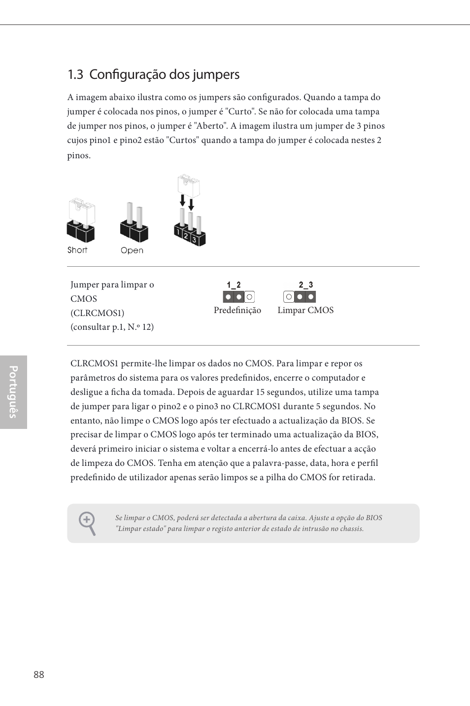3 configuração dos jumpers | ASRock H81M User Manual | Page 90 / 163