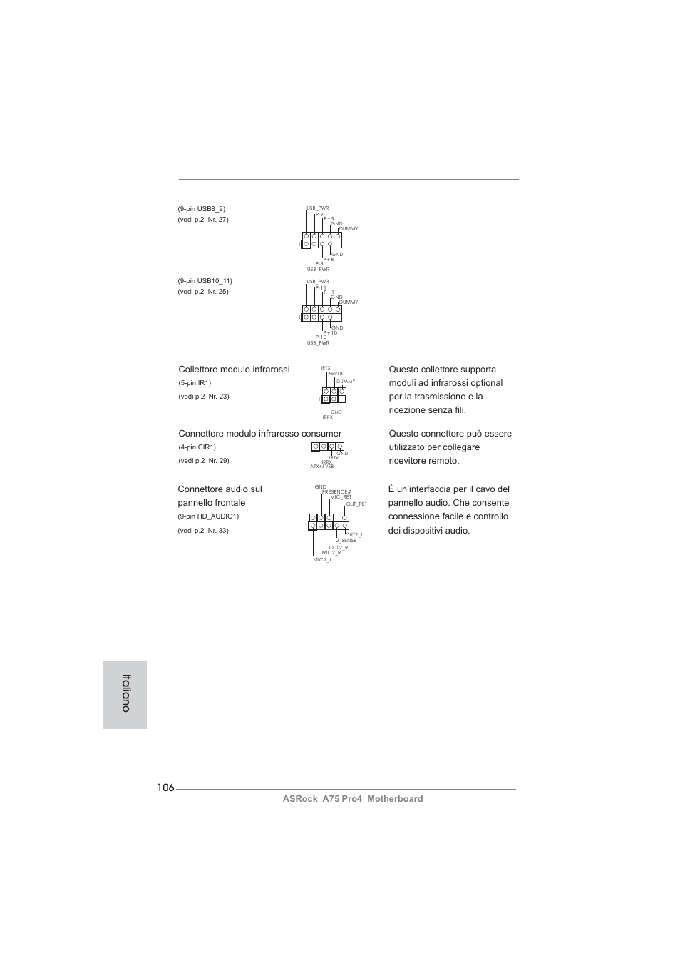 Italiano | ASRock A75 Pro4 User Manual | Page 106 / 282