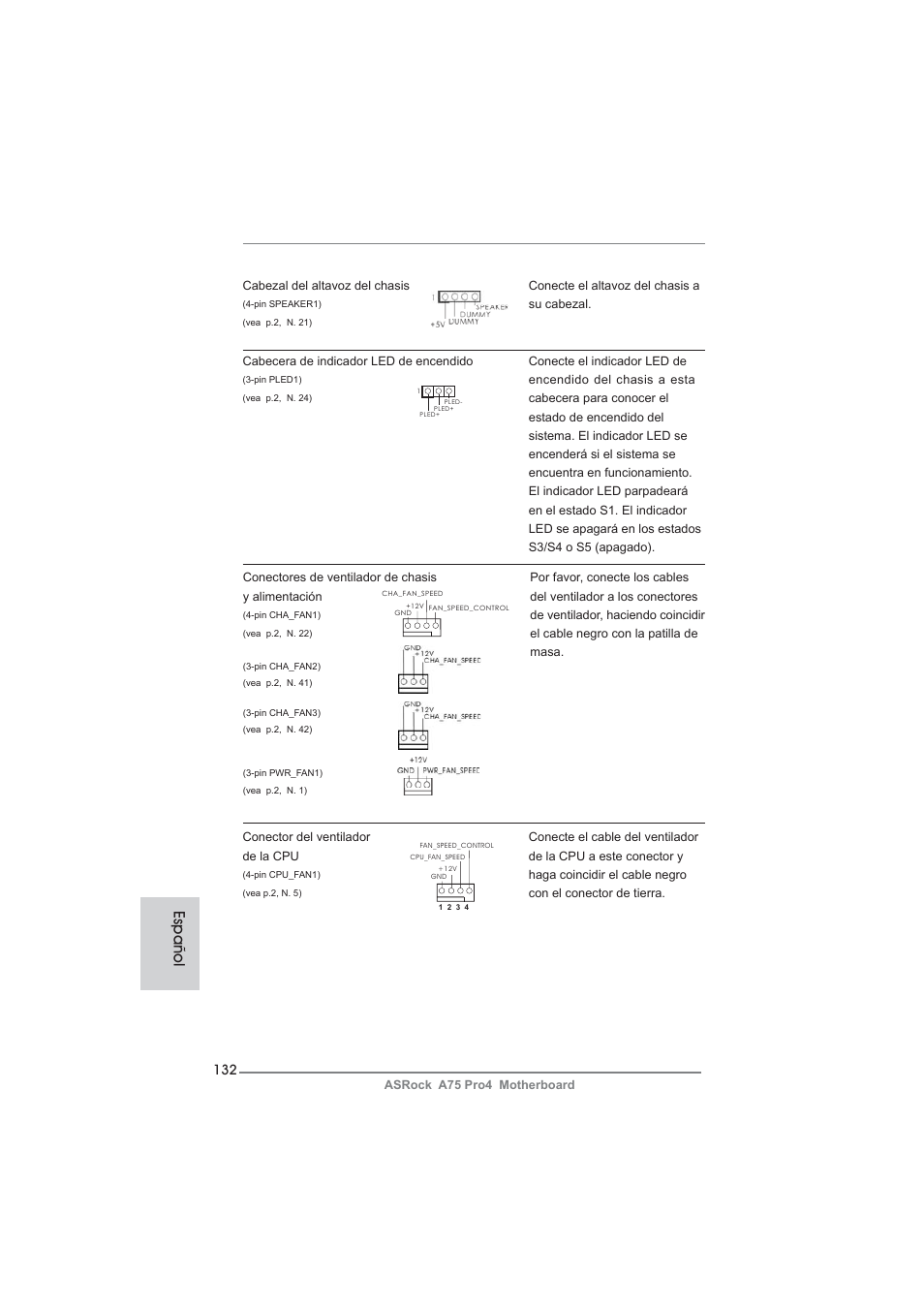 Español | ASRock A75 Pro4 User Manual | Page 132 / 282