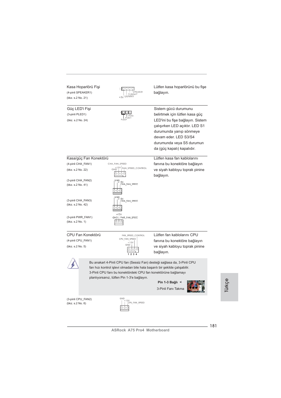 Türkçe | ASRock A75 Pro4 User Manual | Page 181 / 282