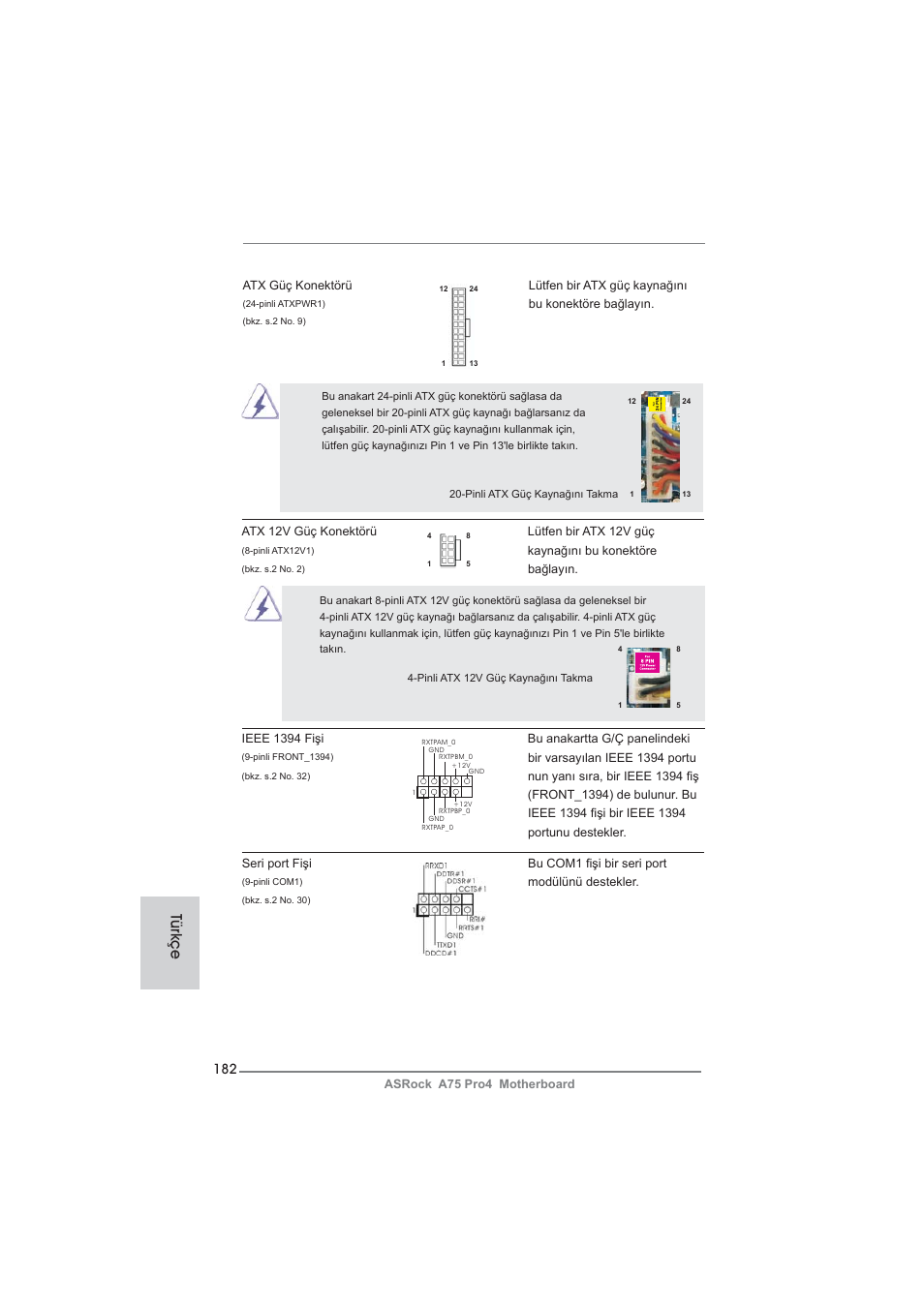 Türkçe | ASRock A75 Pro4 User Manual | Page 182 / 282