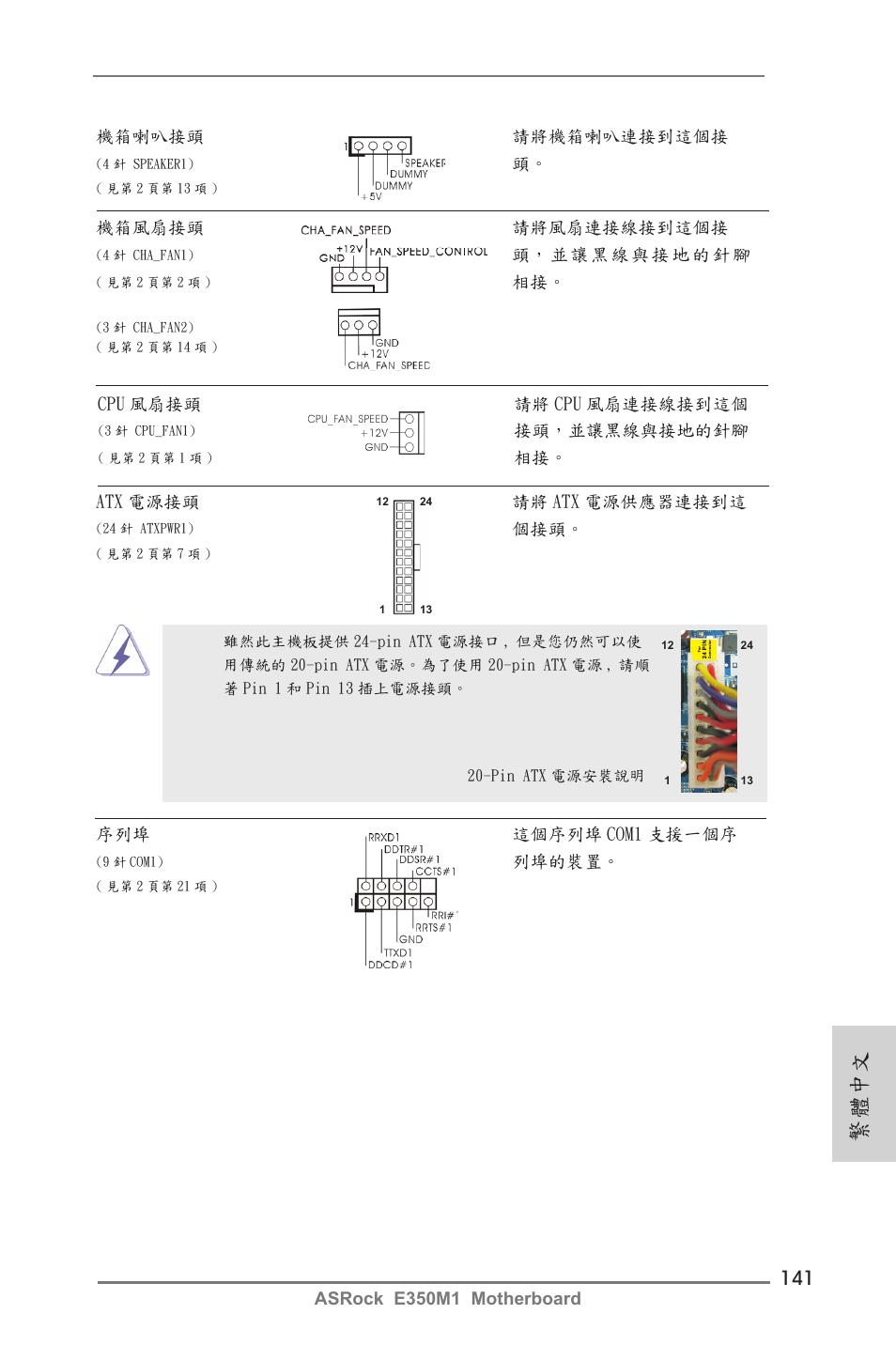 繁體中文 | ASRock E350M1 User Manual | Page 141 / 144