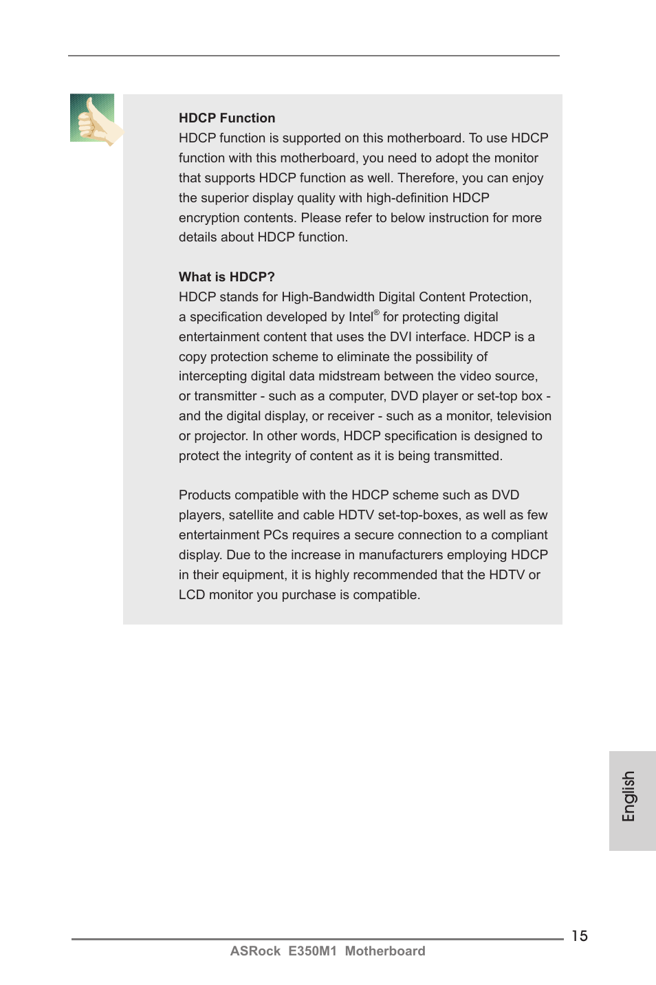 English | ASRock E350M1 User Manual | Page 15 / 144