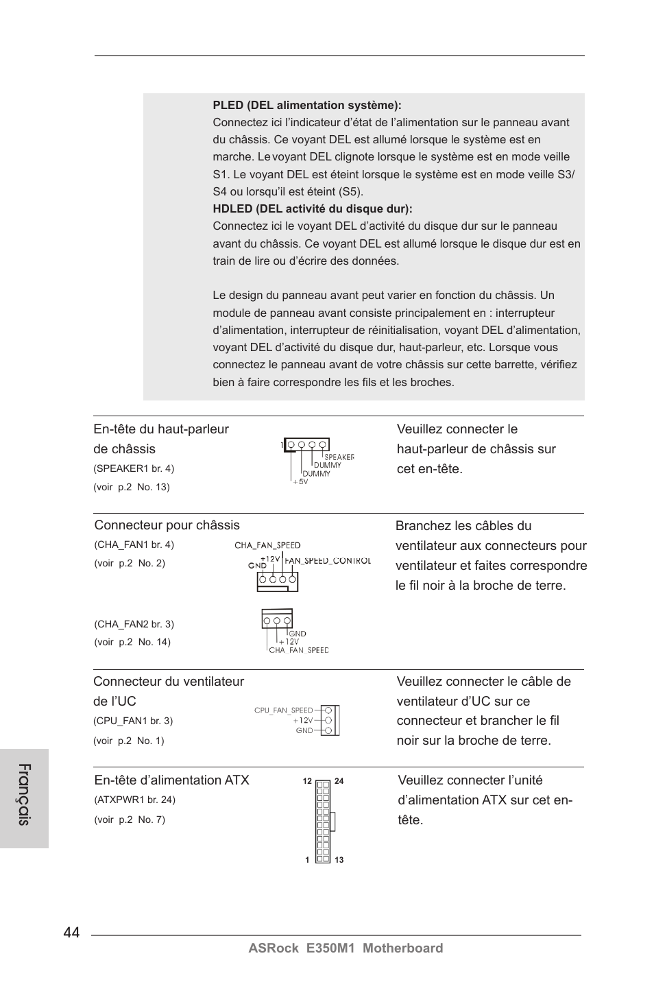 Français | ASRock E350M1 User Manual | Page 44 / 144