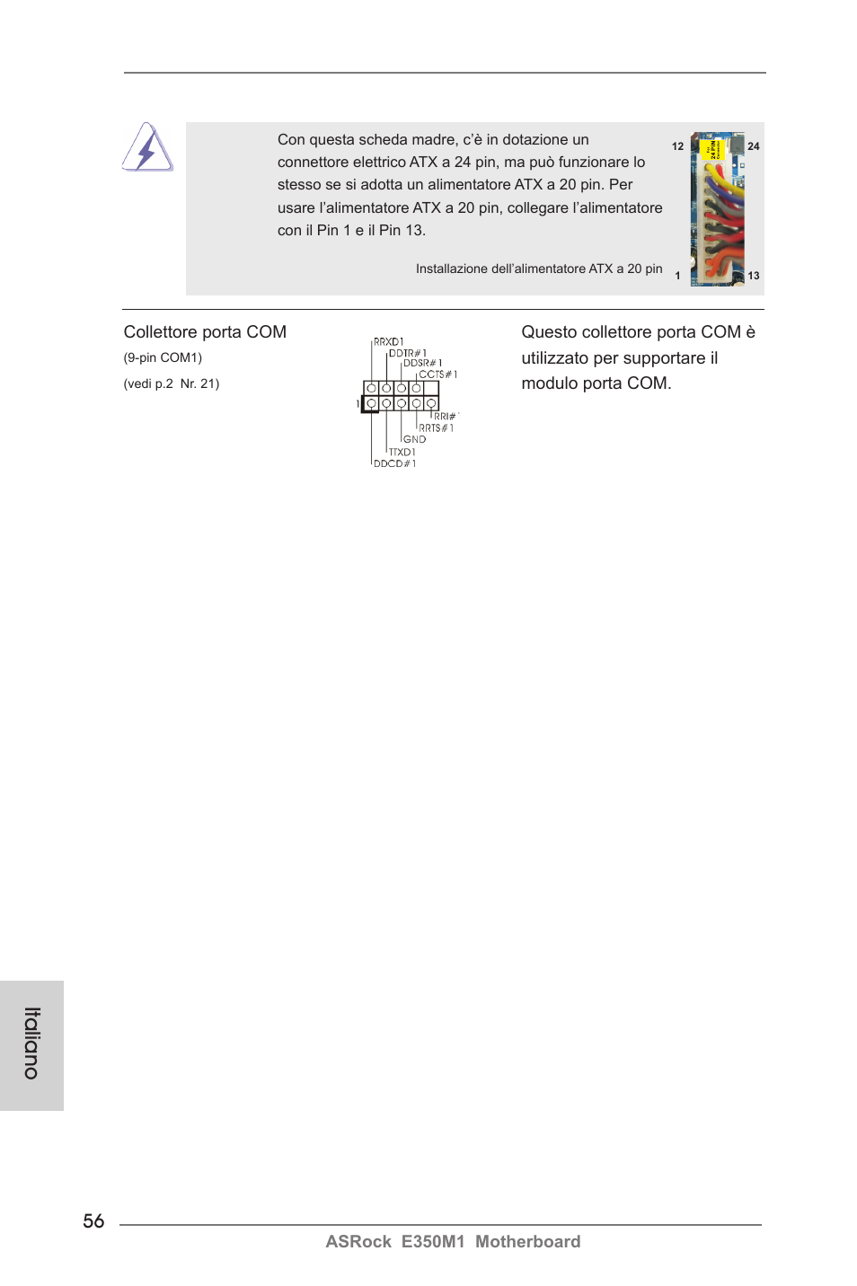 Italiano | ASRock E350M1 User Manual | Page 56 / 144