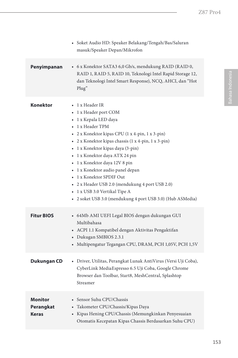 Z87 pro4 | ASRock Z87 Pro4 User Manual | Page 155 / 163