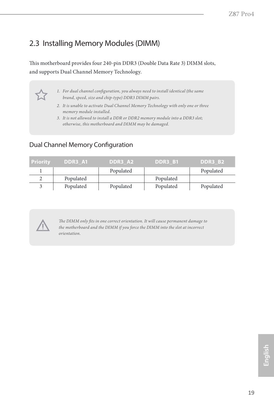 Z 8 7 pro4, English | ASRock Z87 Pro4 User Manual | Page 21 / 163