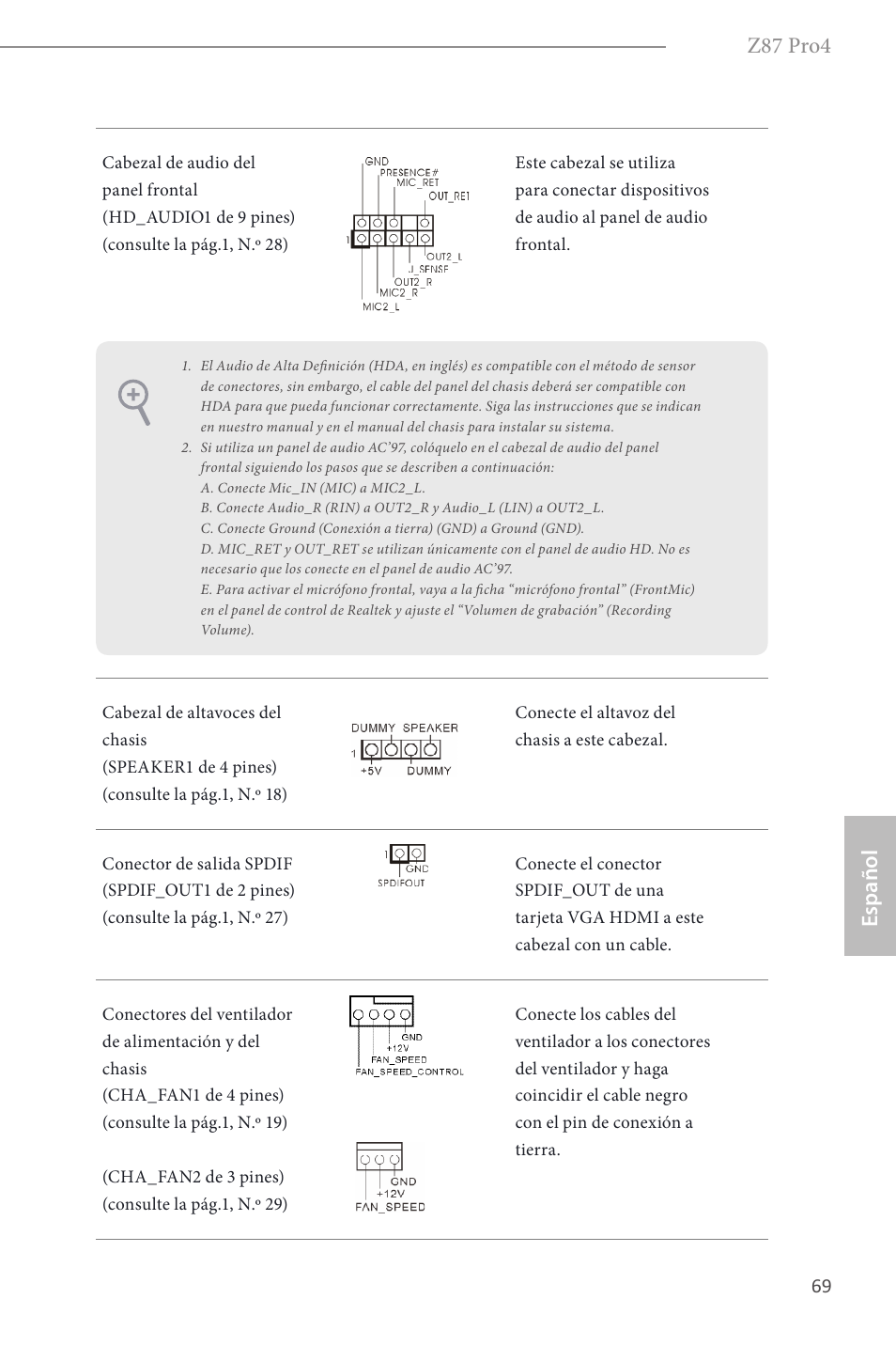 Z87 pro4, Español | ASRock Z87 Pro4 User Manual | Page 71 / 163