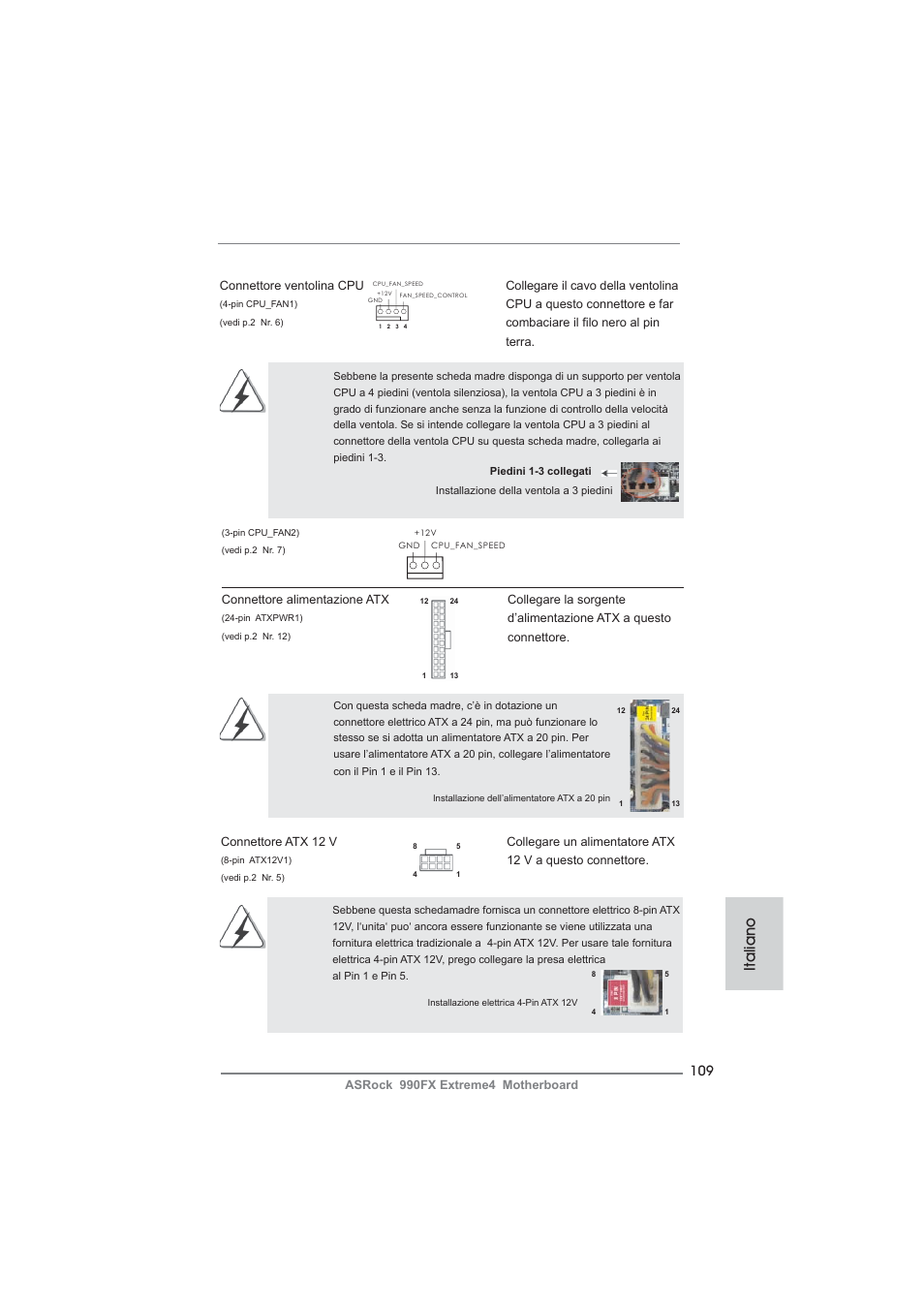 Italiano | ASRock 990FX Extreme4 User Manual | Page 109 / 281