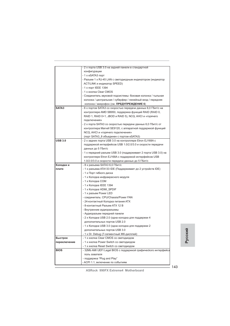 Ру сский | ASRock 990FX Extreme4 User Manual | Page 143 / 281