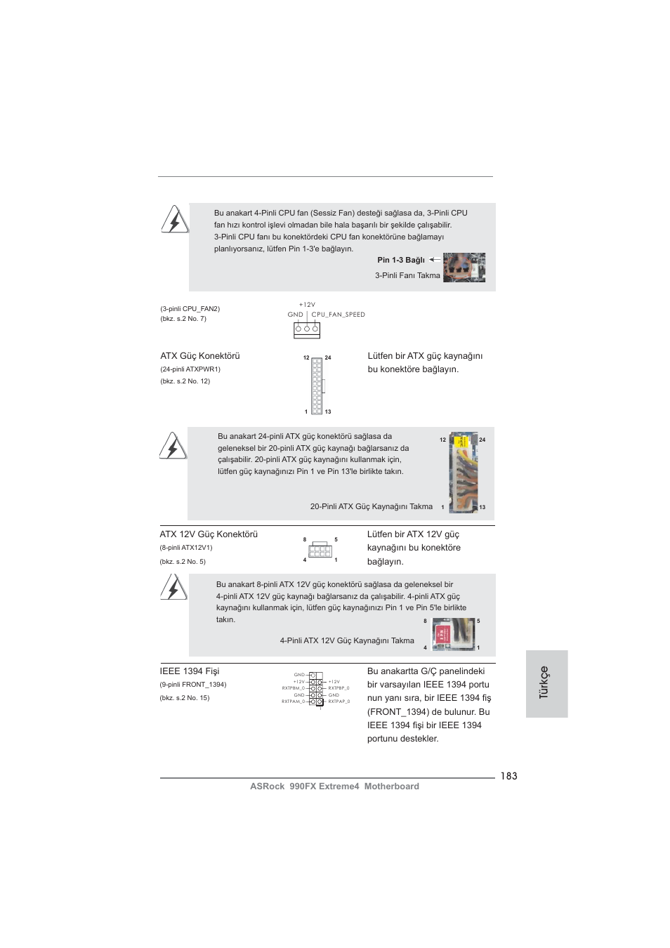 Türkçe | ASRock 990FX Extreme4 User Manual | Page 183 / 281