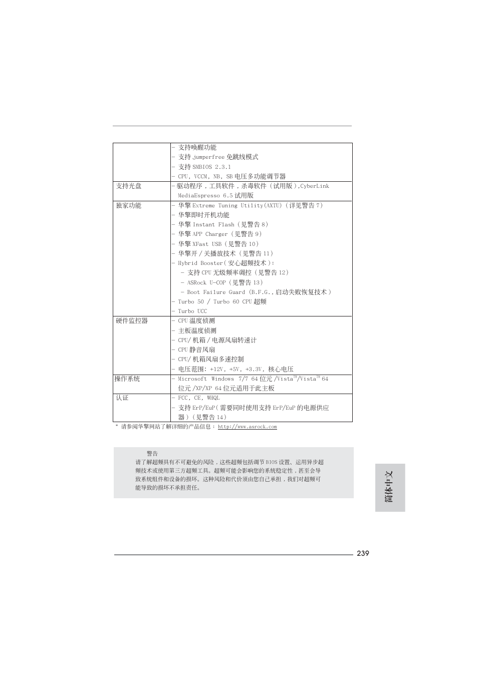 簡體中文 | ASRock 990FX Extreme4 User Manual | Page 239 / 281