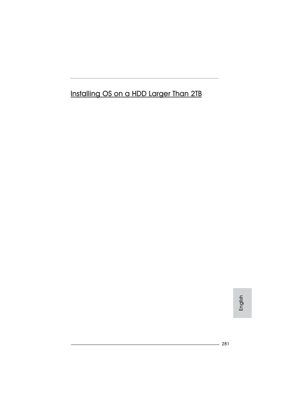 Installing os on a hdd larger than 2tb, English | ASRock 990FX Extreme4 User Manual | Page 281 / 281