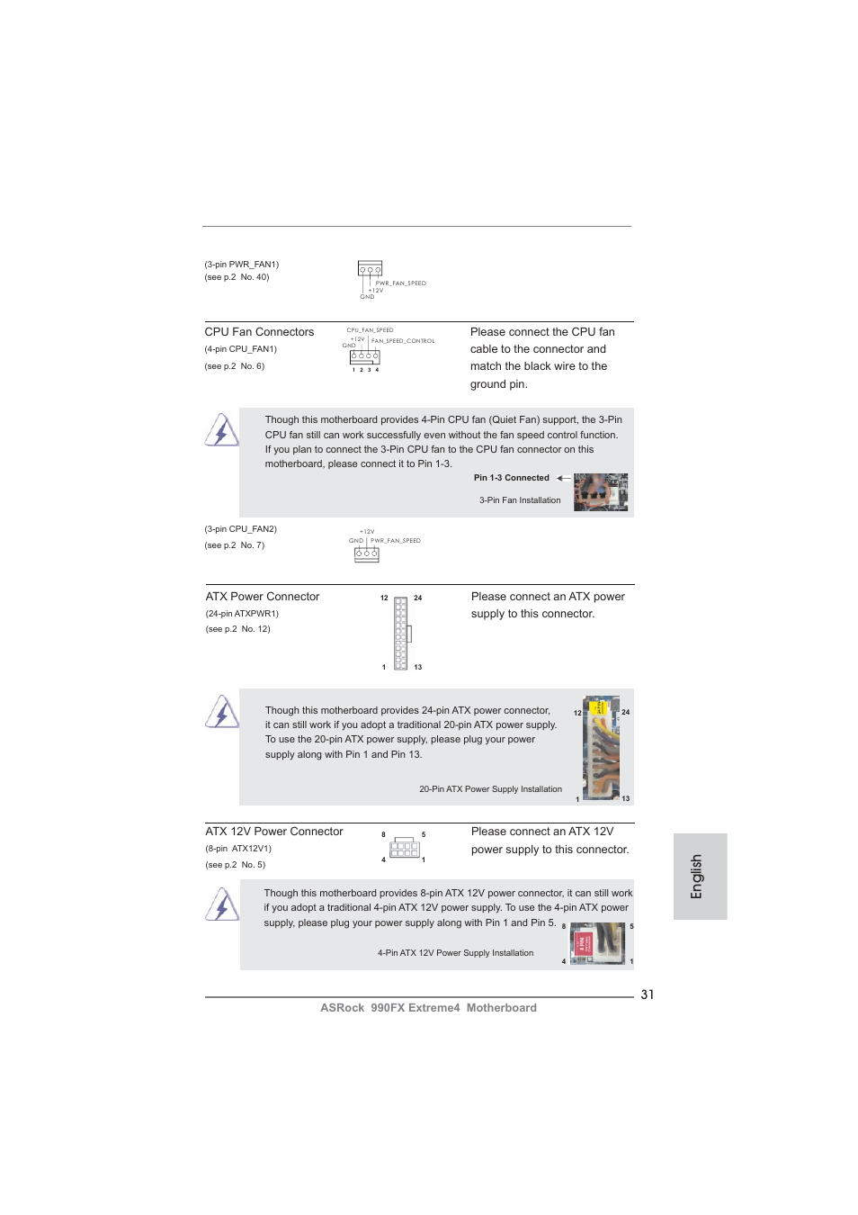 English | ASRock 990FX Extreme4 User Manual | Page 31 / 281