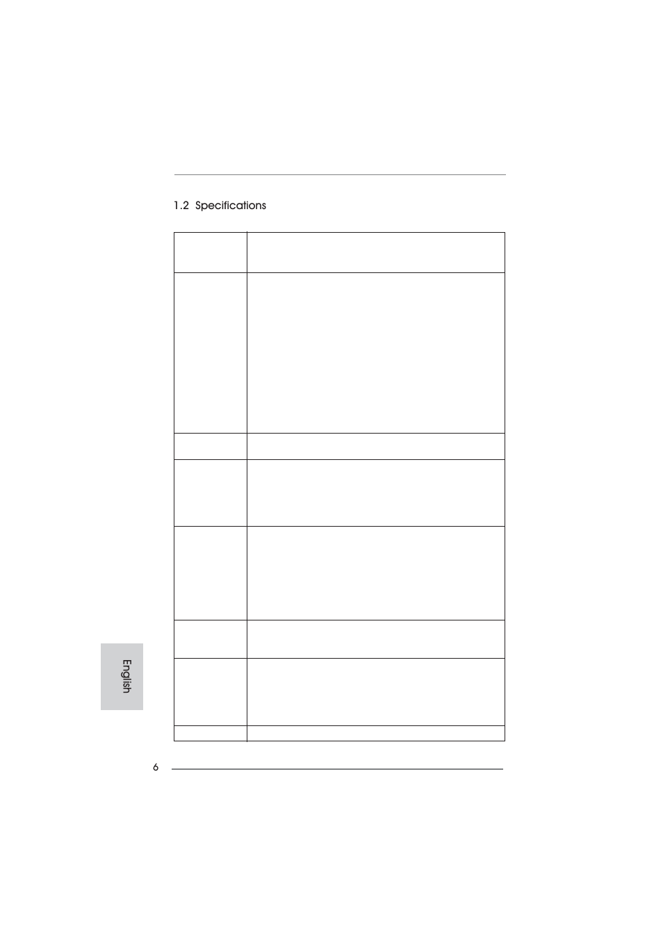 2 specifications, English | ASRock 990FX Extreme4 User Manual | Page 6 / 281