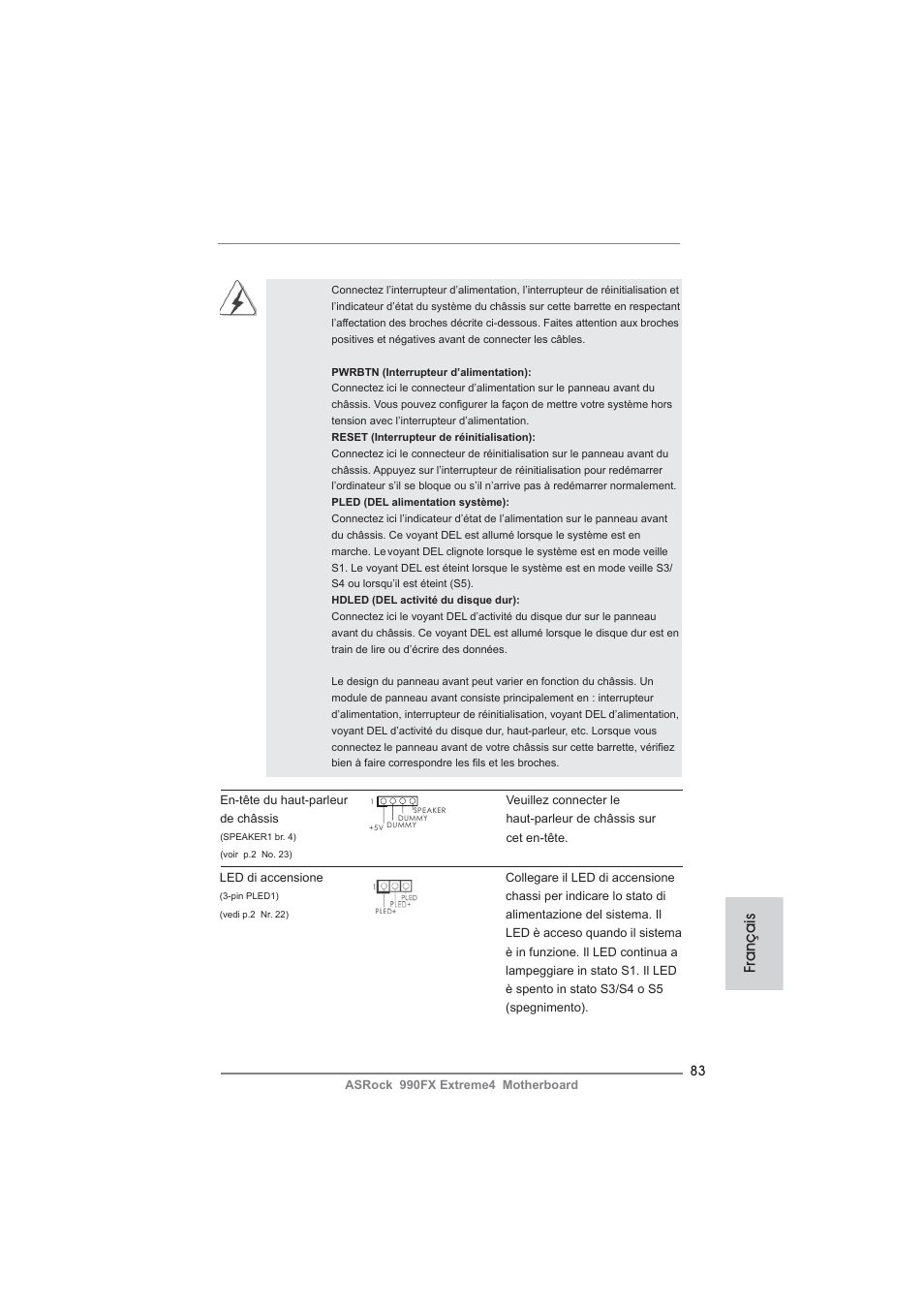 Français | ASRock 990FX Extreme4 User Manual | Page 83 / 281