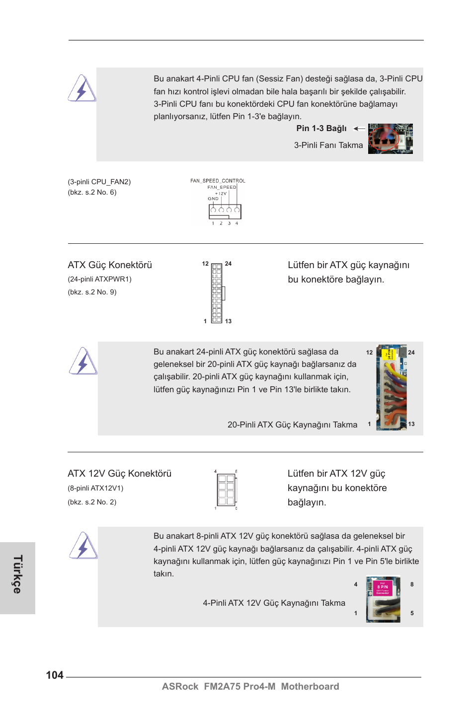Türkçe | ASRock FM2A75 Pro4-M User Manual | Page 104 / 164