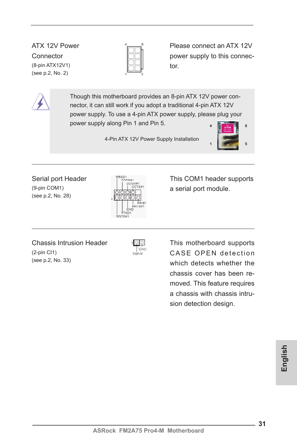 English | ASRock FM2A75 Pro4-M User Manual | Page 31 / 164