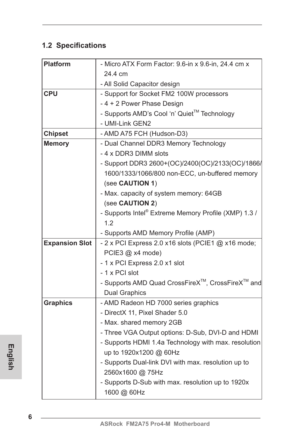 ASRock FM2A75 Pro4-M User Manual | Page 6 / 164