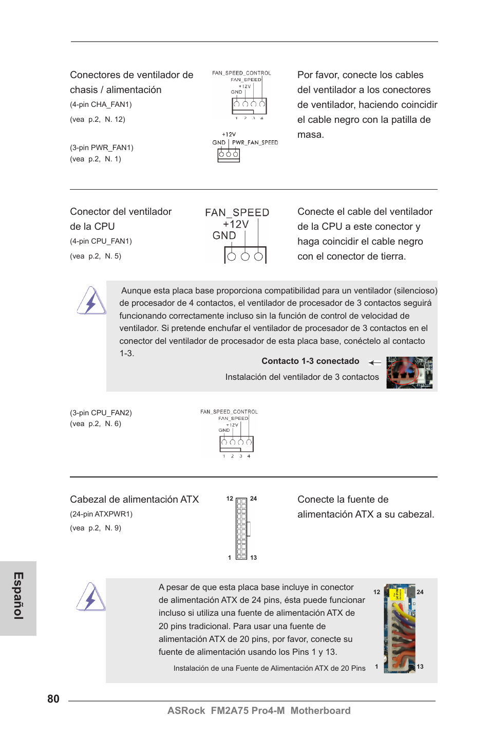 Español | ASRock FM2A75 Pro4-M User Manual | Page 80 / 164