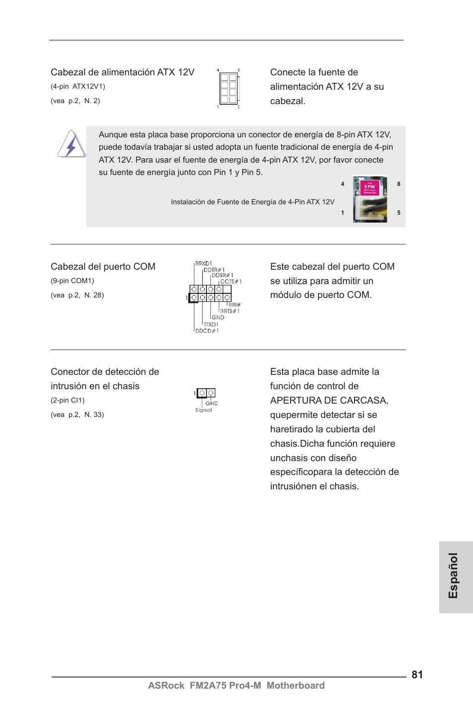 Español | ASRock FM2A75 Pro4-M User Manual | Page 81 / 164
