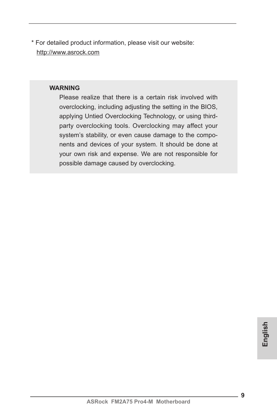 ASRock FM2A75 Pro4-M User Manual | Page 9 / 164
