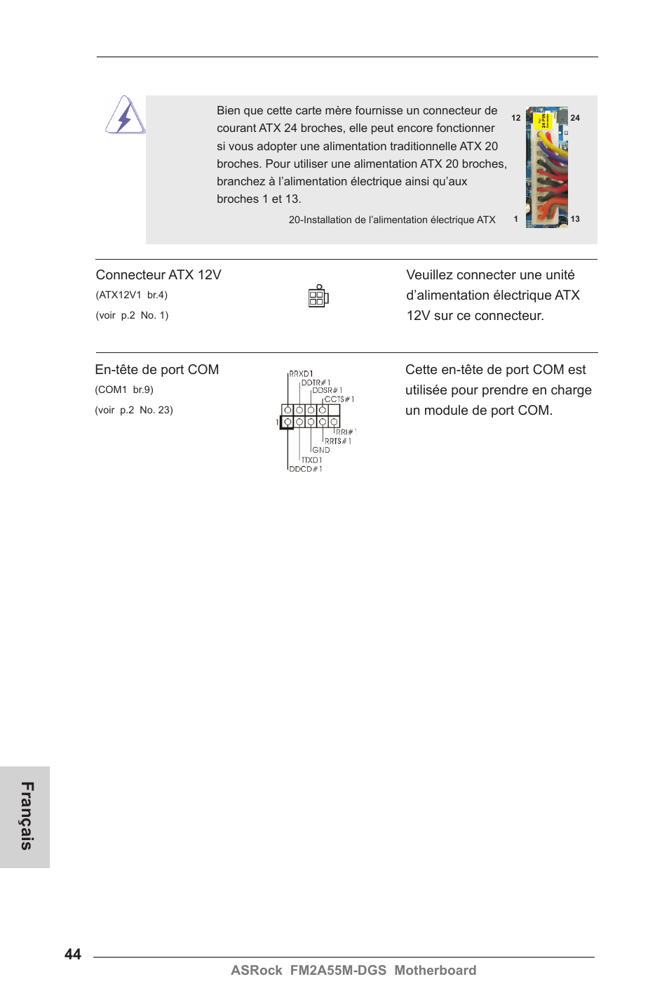 Français | ASRock FM2A55M-DGS User Manual | Page 44 / 138