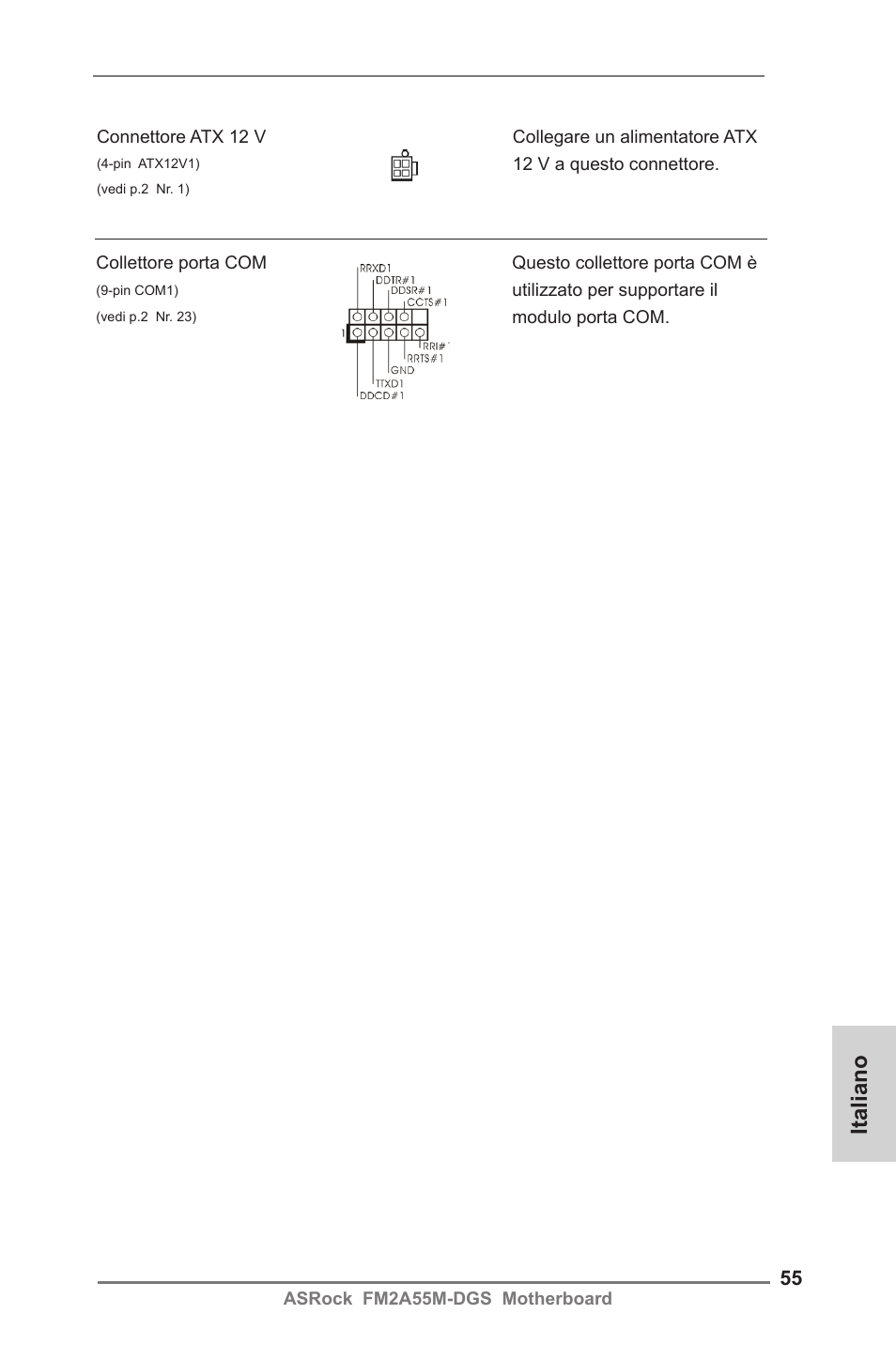 Italiano | ASRock FM2A55M-DGS User Manual | Page 55 / 138